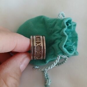 Vintage Tiffany and Co. 1995 sterling silver Atlas Ring